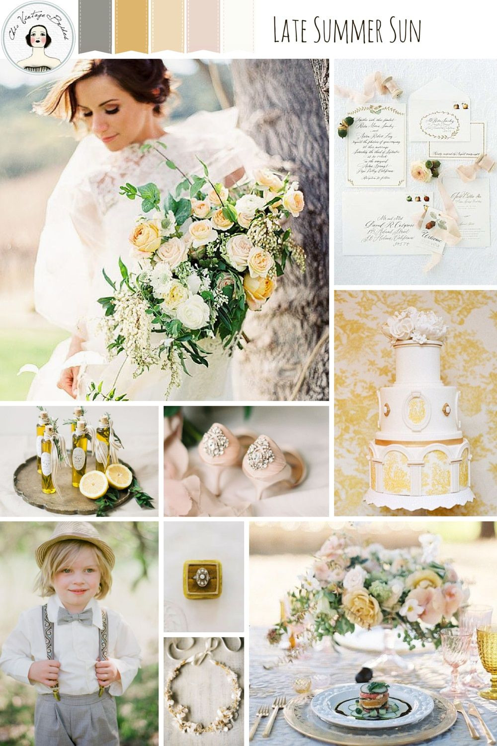 Late Summer Wedding Colors
 A Romantic Late Summer Wedding Inspiration Board