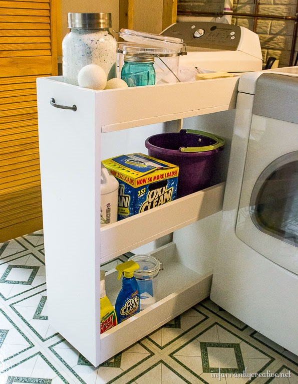 Laundry Organizer DIY
 DIY Slim Rolling Laundry Cart Free Plans Infarrantly