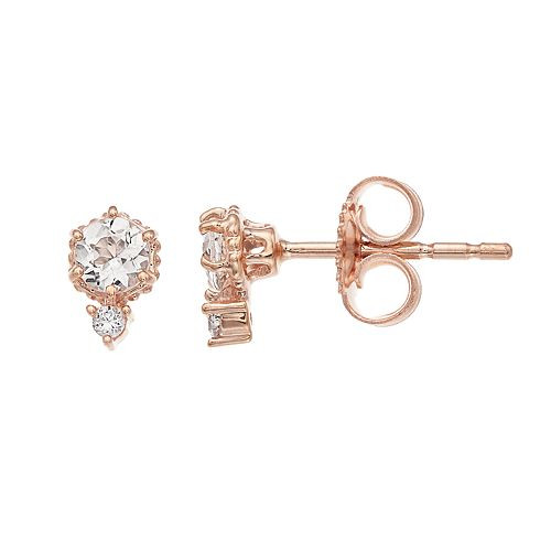Lauren Conrad Earrings
 LC Lauren Conrad 10k Rose Gold Morganite & Diamond Accent