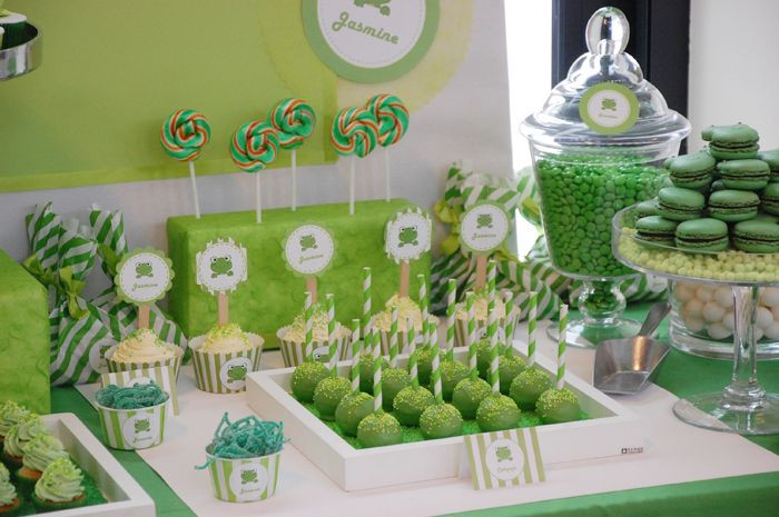 Leap Year Birthday Party Ideas
 Frog Inspired Guest Dessert Feature