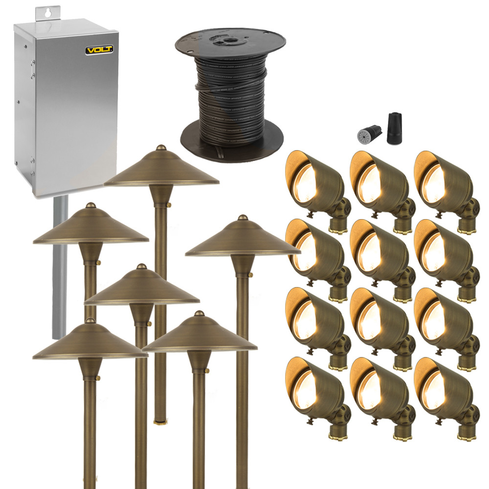 Led Outdoor Landscape Lighting
 Brass Lifetime LED Landscape Lighting Kit