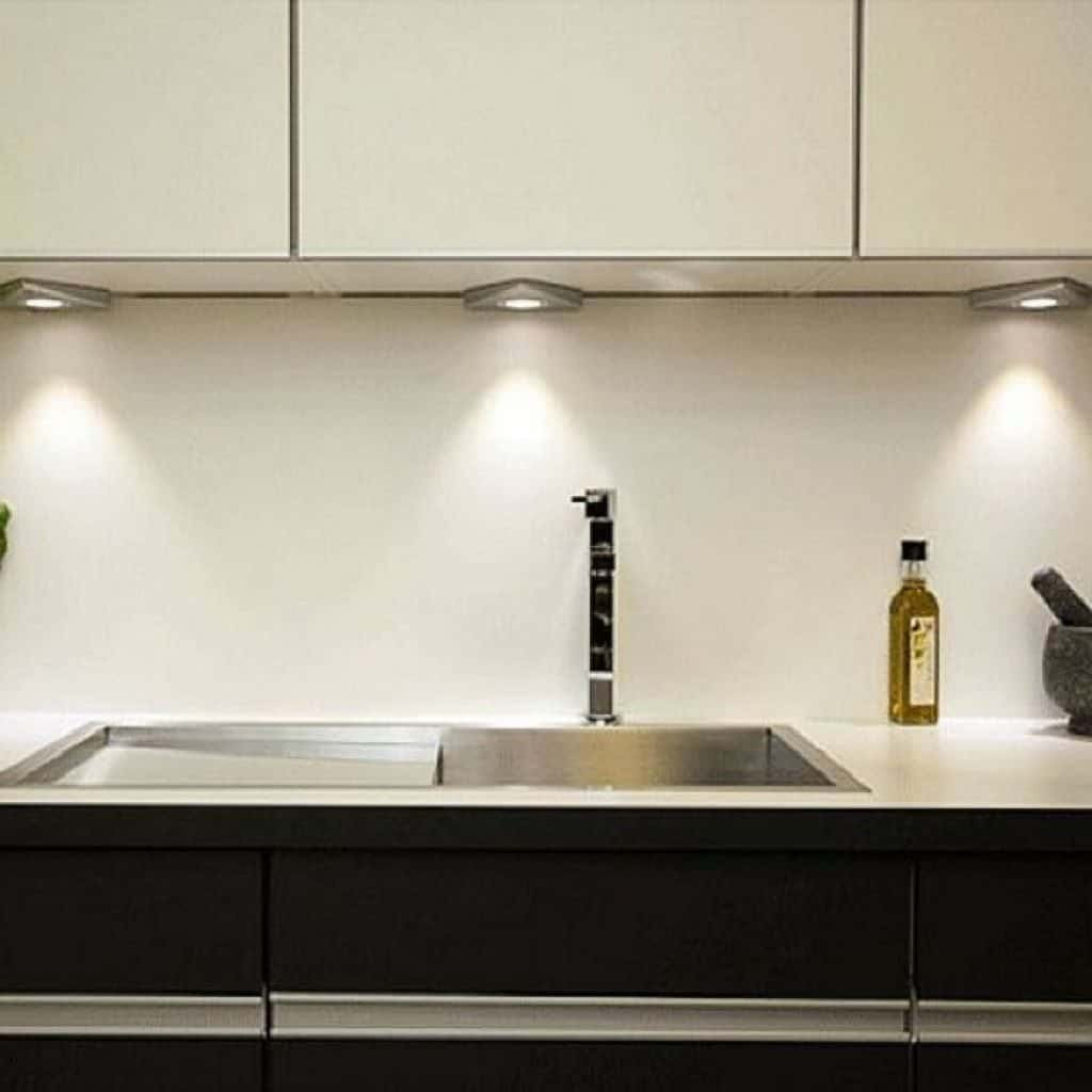 Led Under Kitchen Cabinet Lighting
 Contemporary Kitchen Designed With Undermount Sink And LED