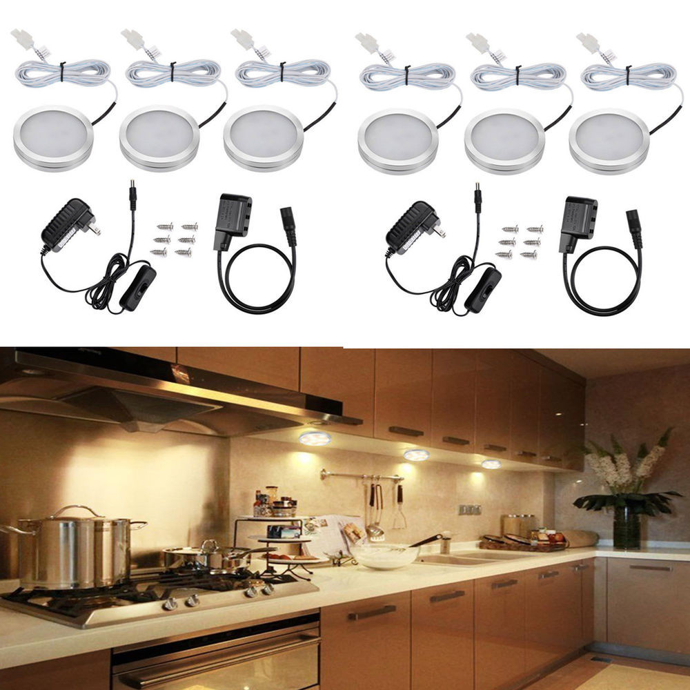 Led Under Kitchen Cabinet Lights
 6pcs Kitchen Counter Under Cabinet Warm White LED Light