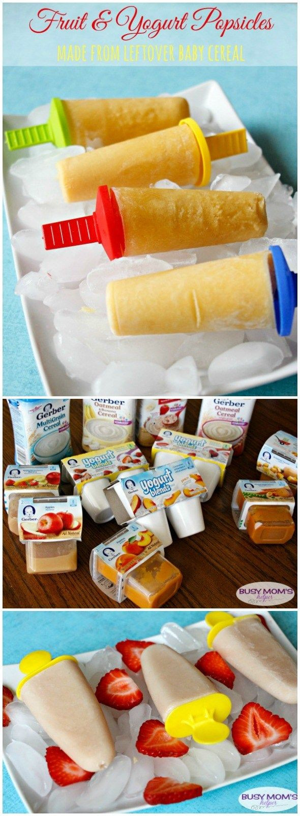 Leftover Baby Food Recipes
 Fruit & Yogurt Homemade Popsicles using Leftover Baby Food