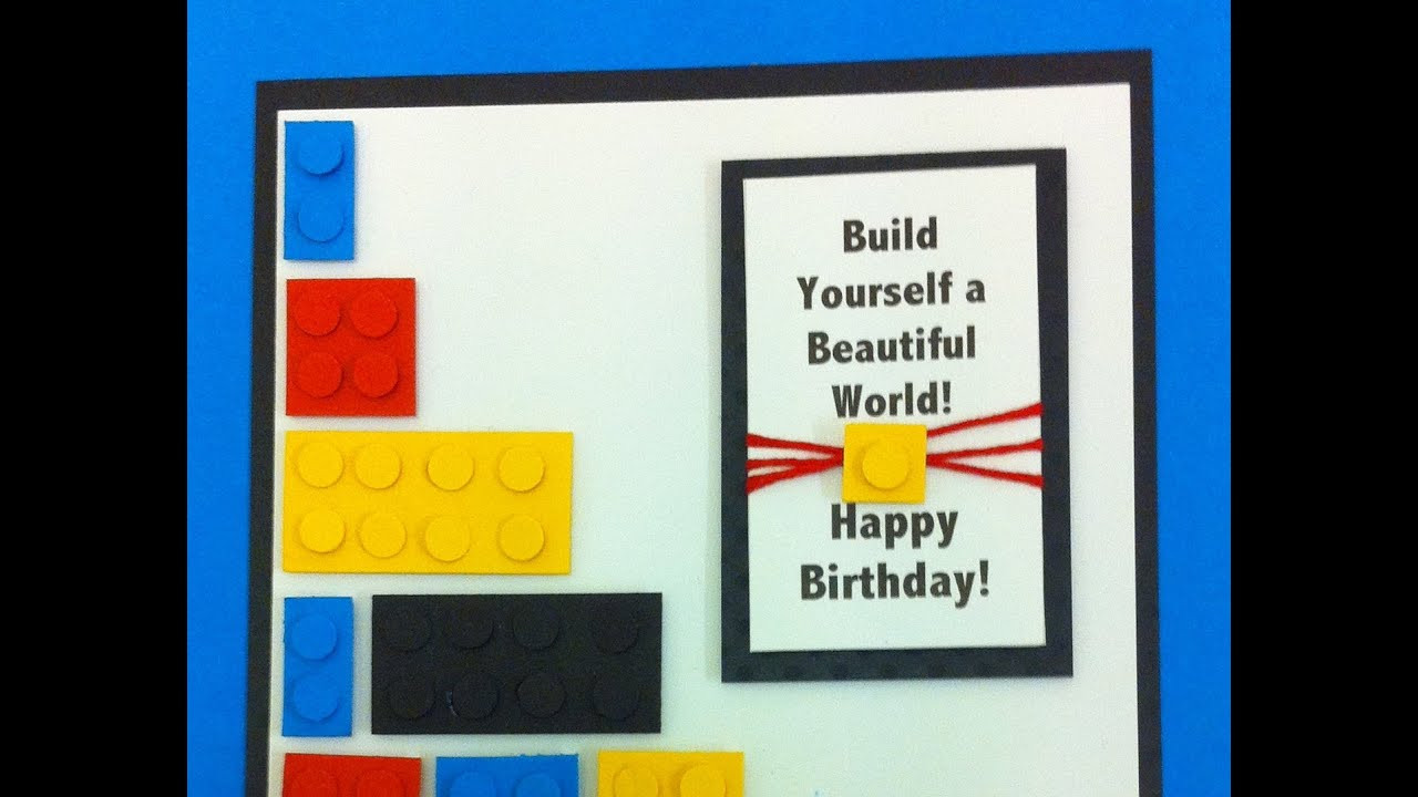 Lego Birthday Card
 A Birthday Card for anyone that loves Lego Tutorial