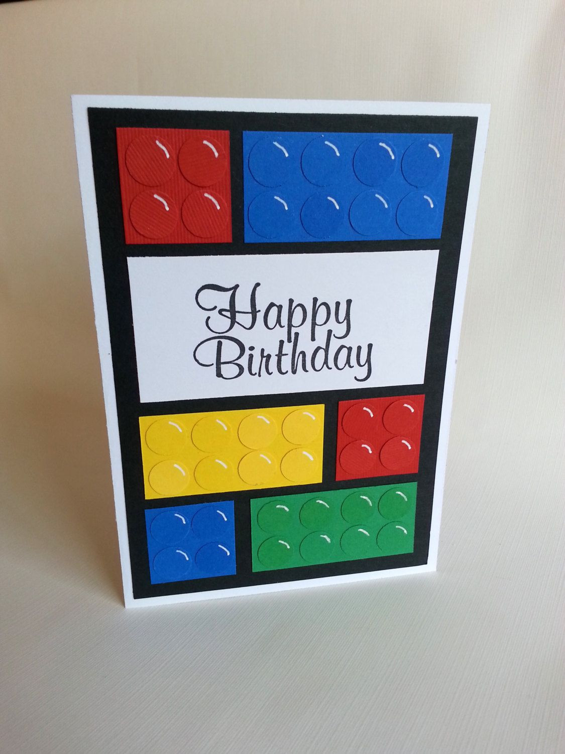 Lego Birthday Card
 Lego Themed Birthday Card Handmade by LoveCraftedSimply