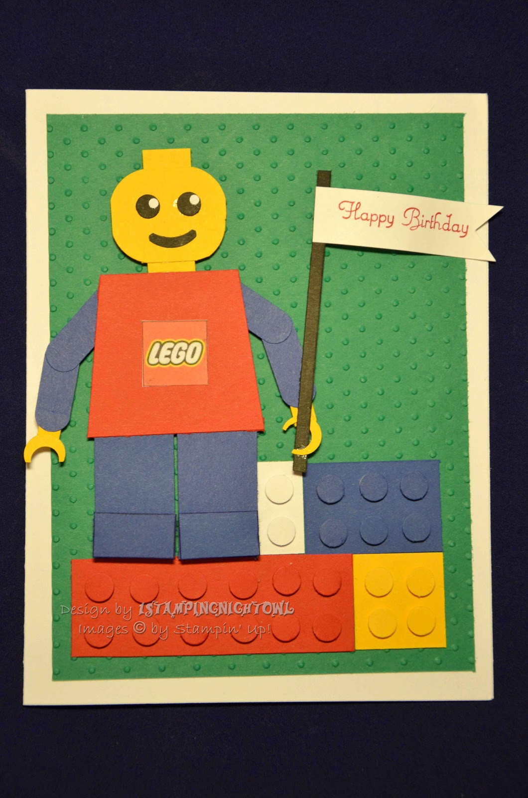 Lego Birthday Card
 1stampingnightowl LEGO Birthday Card