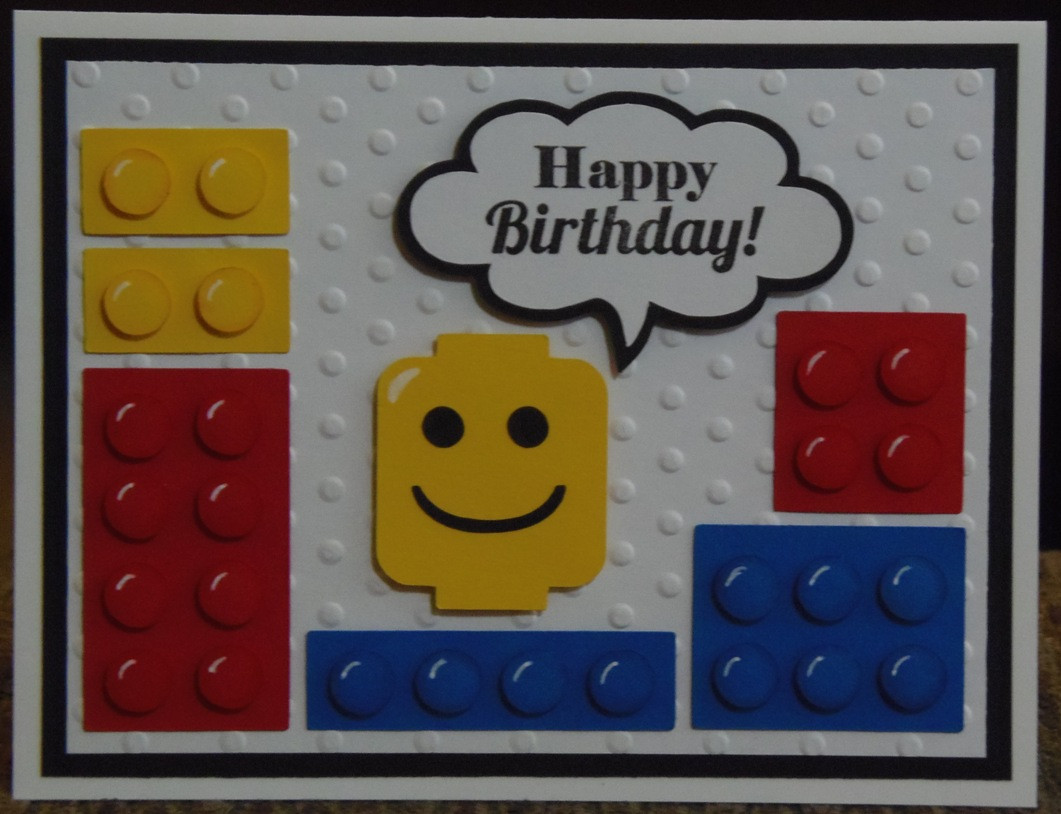 Lego Birthday Card
 Craft with Bee Silhouette Sunday Lego Card