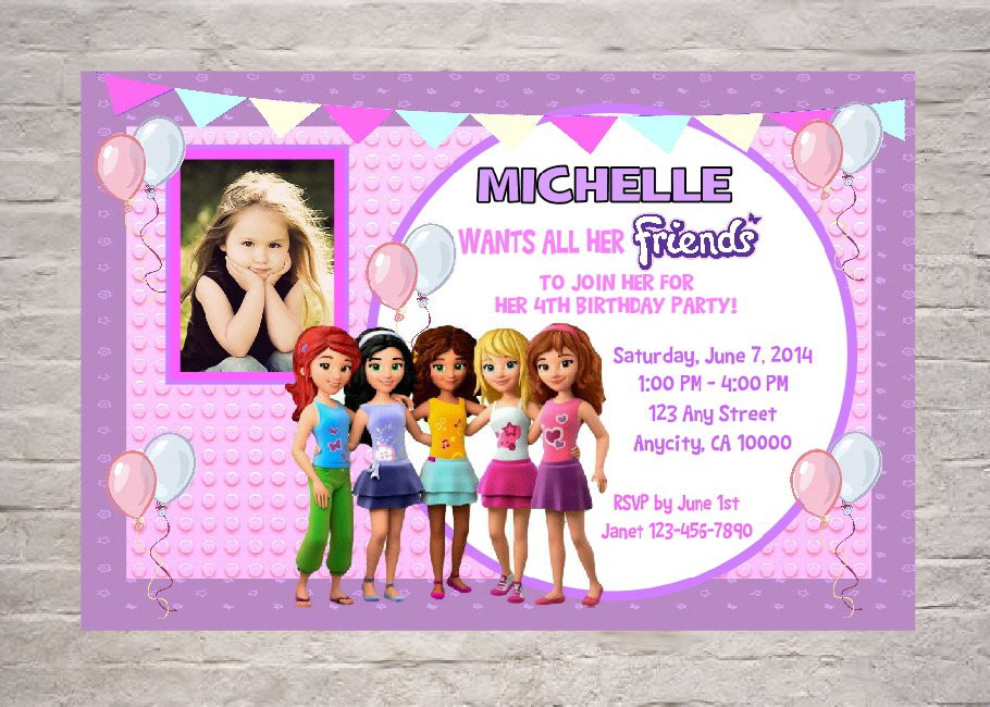 Lego Friends Birthday Invitations
 Lego Friends Birthday Invitations Printable