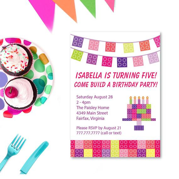 Lego Friends Birthday Invitations
 Girl s Lego Friends Birthday Party Invitations DIY