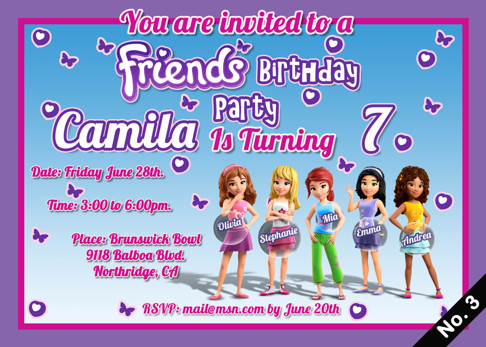 Lego Friends Birthday Invitations
 LEGO Friends Birthday Invitations DIGITAL jpeg FILE ONLY