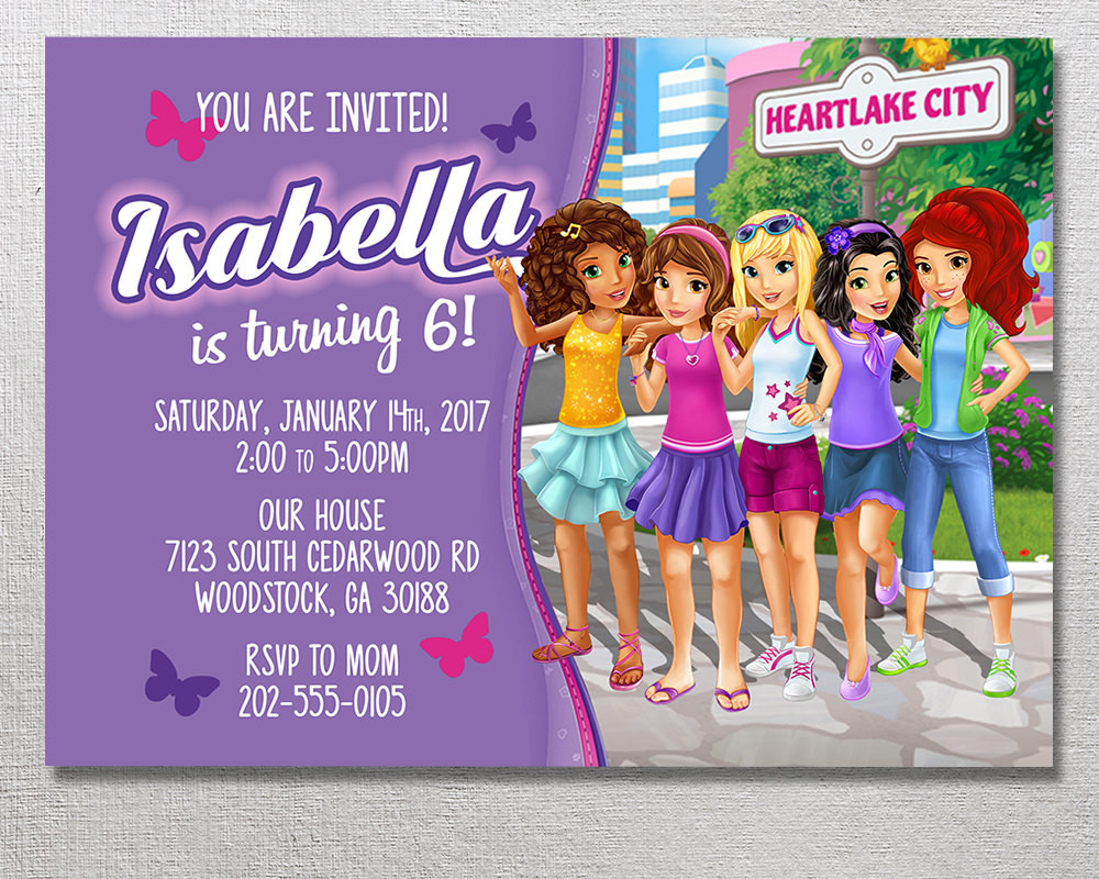 Lego Friends Birthday Invitations
 Lego Friends Invitation Lego Friends Birthday Lego Friends