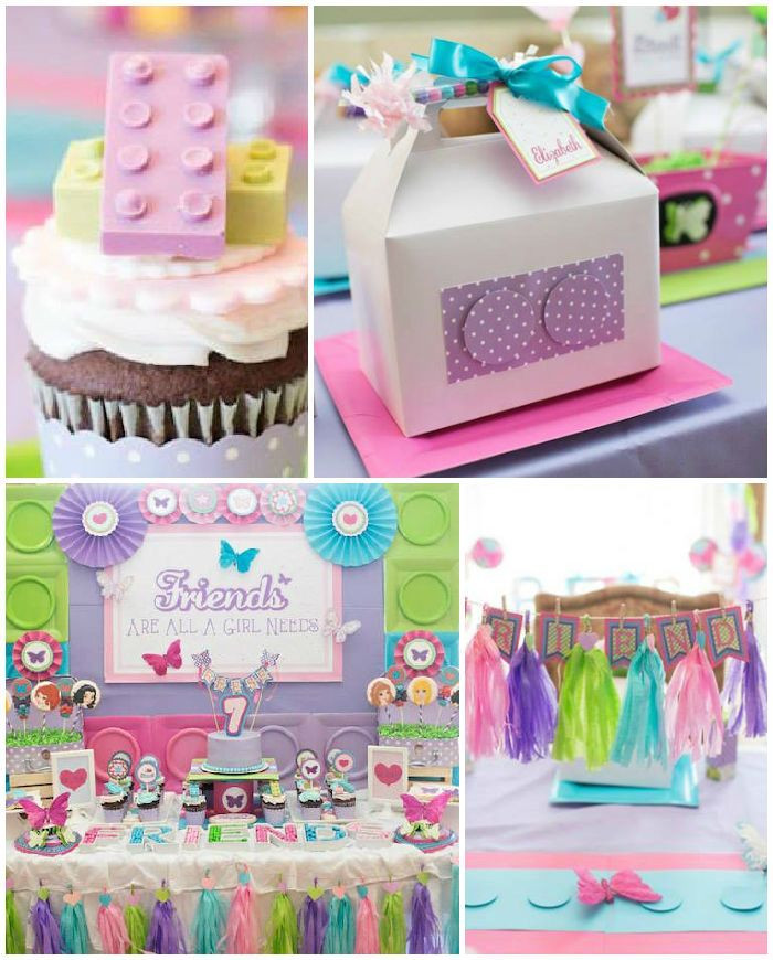 Lego Friends Birthday Party Supplies
 Girly Lego Friends Birthday Party via Kara s Party Ideas