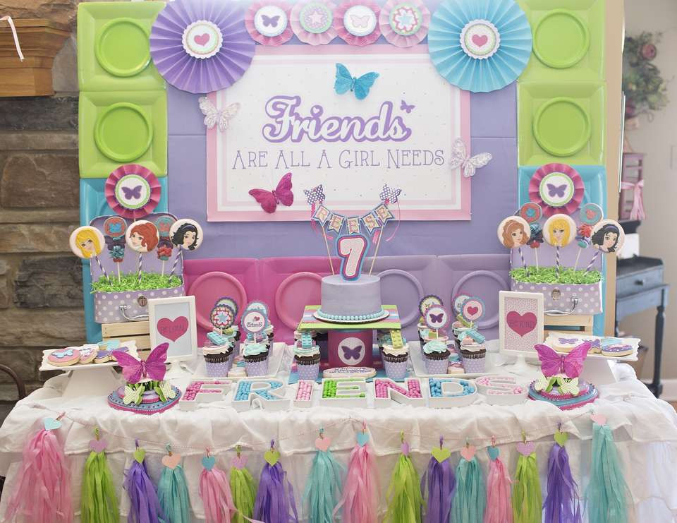 Lego Friends Birthday Party Supplies
 Lego Friends Birthday "Hearts Stars and Butterflies Lego