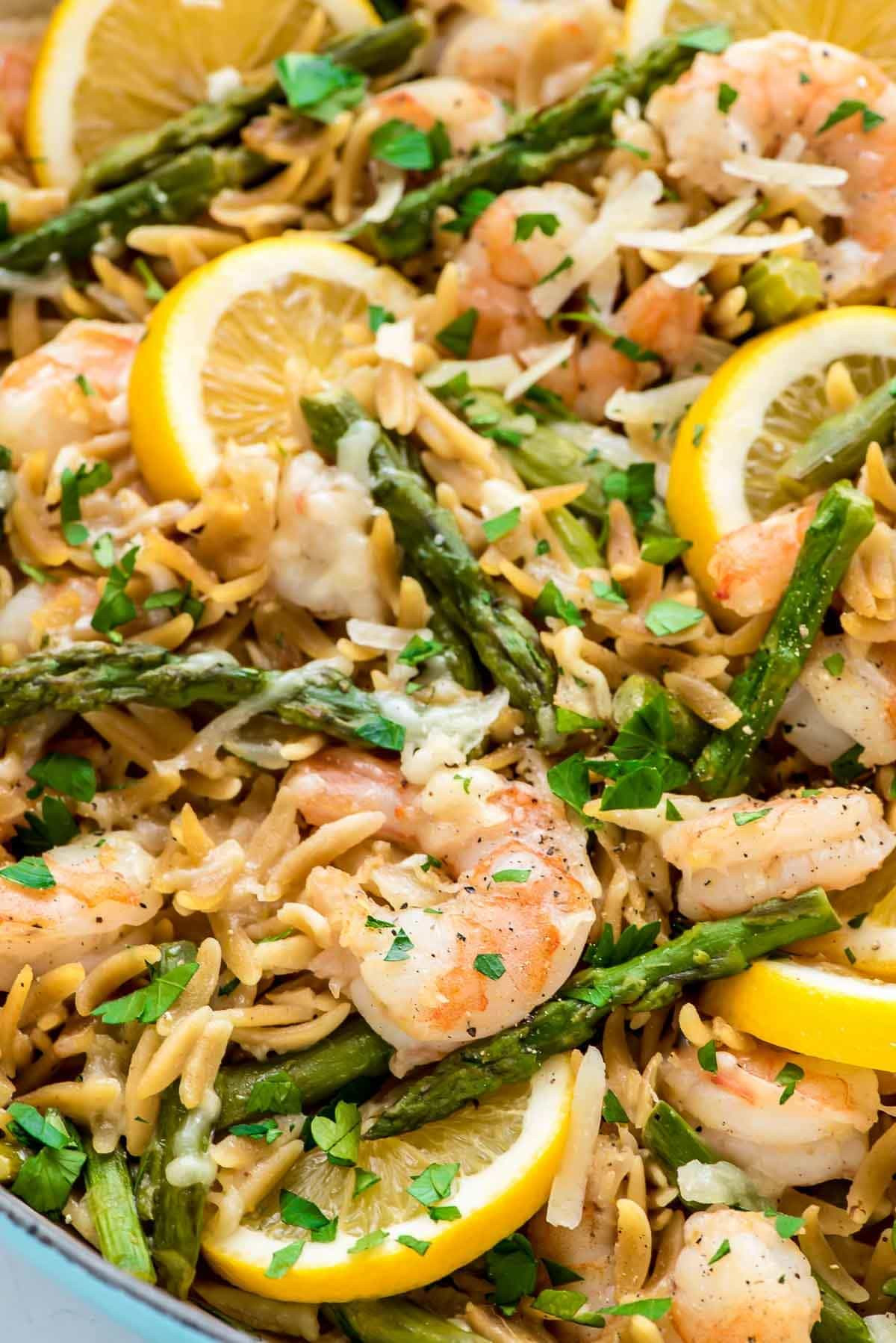 Lemon Pasta With Shrimp
 Lemon Shrimp Pasta with Orzo and Asparagus