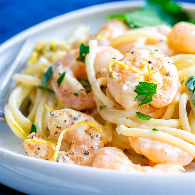 Lemon Pasta With Shrimp
 Creamy Lemon Shrimp Pasta