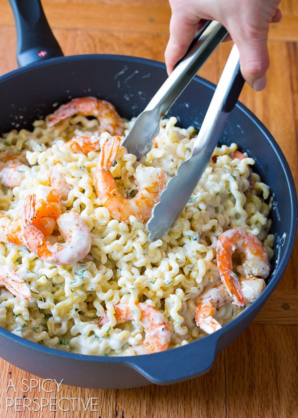 Lemon Pasta With Shrimp
 Roasted Shrimp Pasta with Lemon Cream Sauce