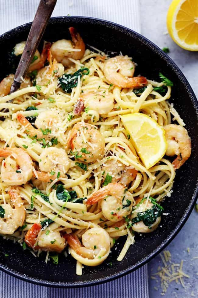 Lemon Pasta With Shrimp
 Lemon Garlic Parmesan Shrimp Pasta