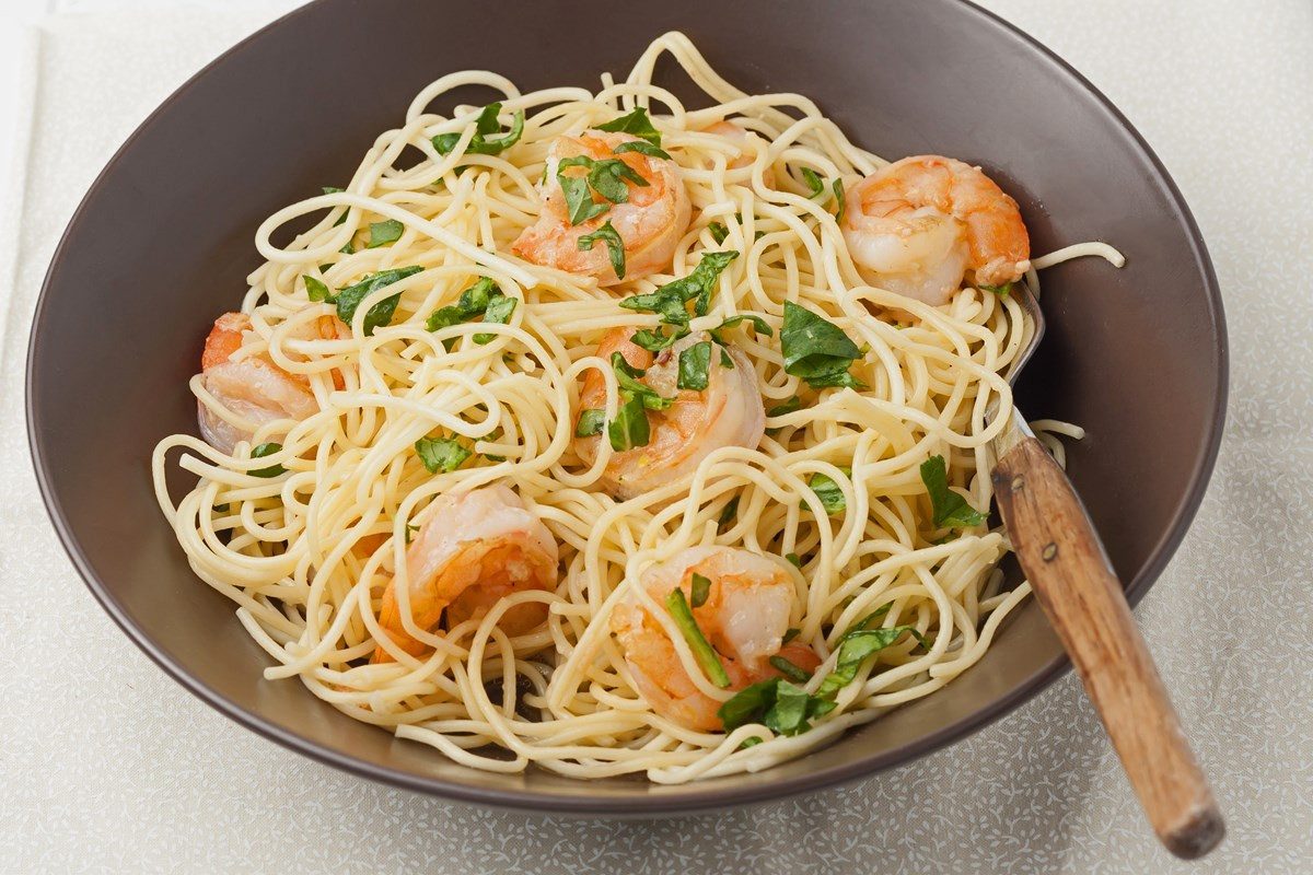 Lemon Pasta With Shrimp
 Lemon Pasta with Roasted Shrimp KitchMe