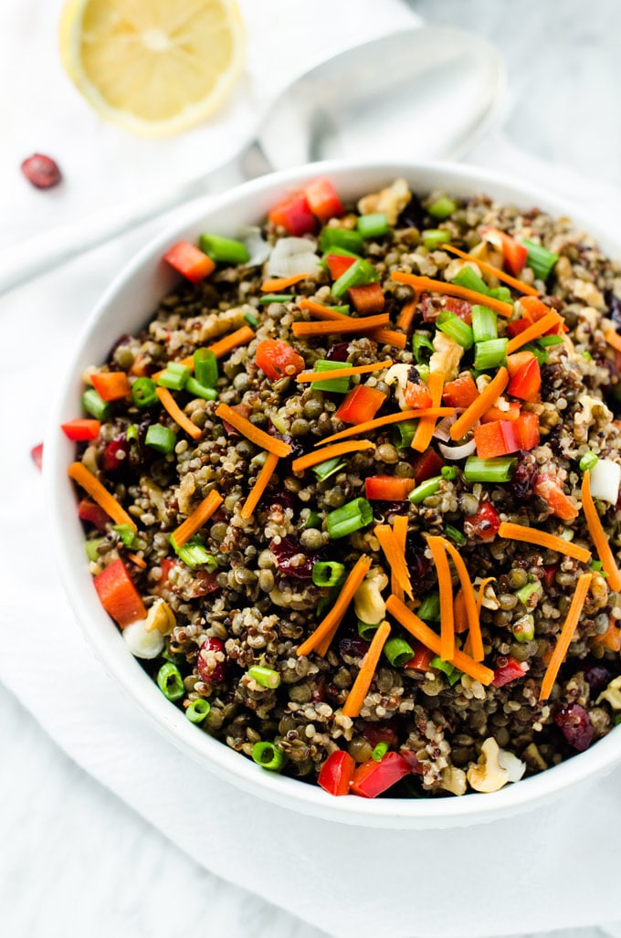 Lentil Quinoa Salad
 Lentil Quinoa Salad with Balsamic Dressing Wendy Polisi