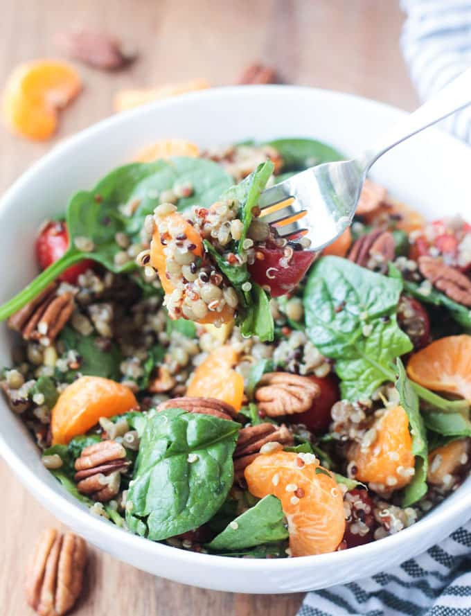 Lentil Quinoa Salad
 Lentil Quinoa Salad with Spinach and Citrus Veggie Inspired