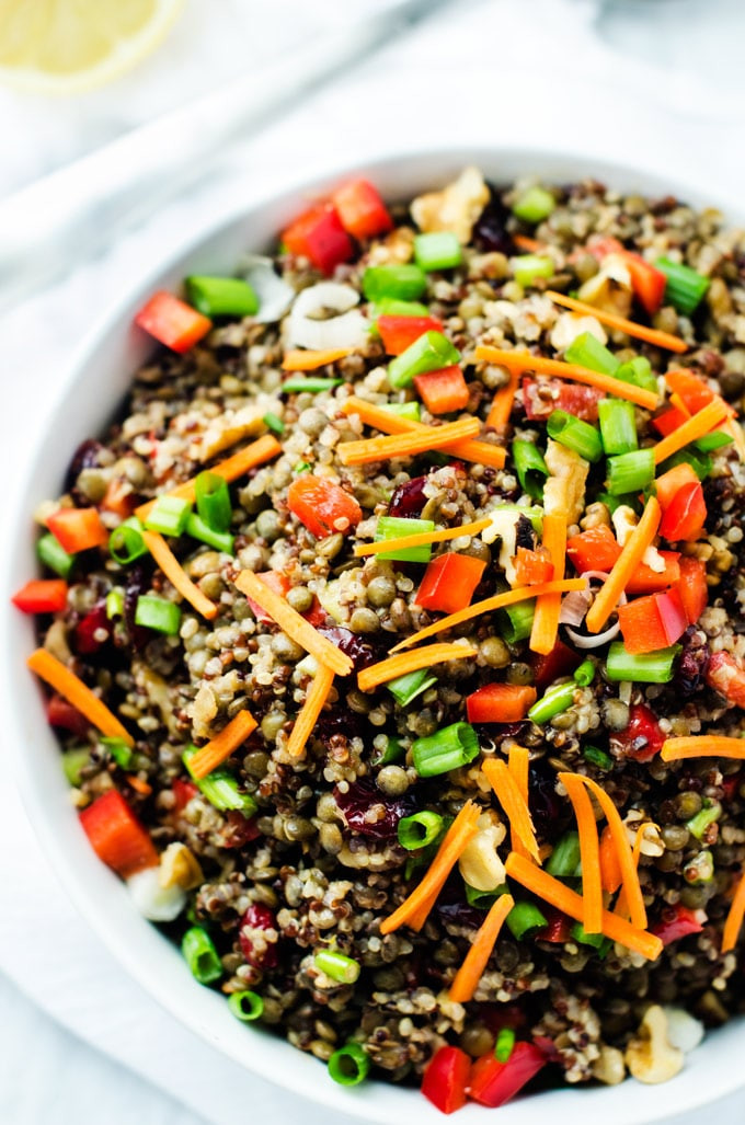 Lentil Quinoa Salad
 Lentil Quinoa Salad with Balsamic Dressing Wendy Polisi