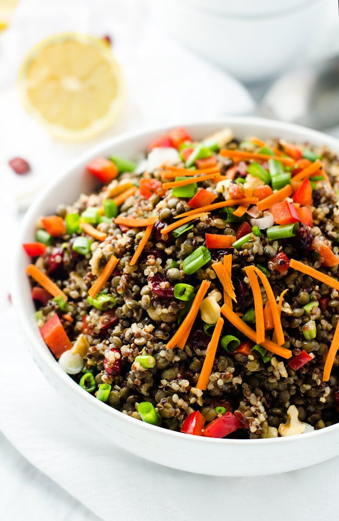 Lentil Quinoa Salad
 Lentil Salad with Quinoa and Maple Balsamic Vinaigrette