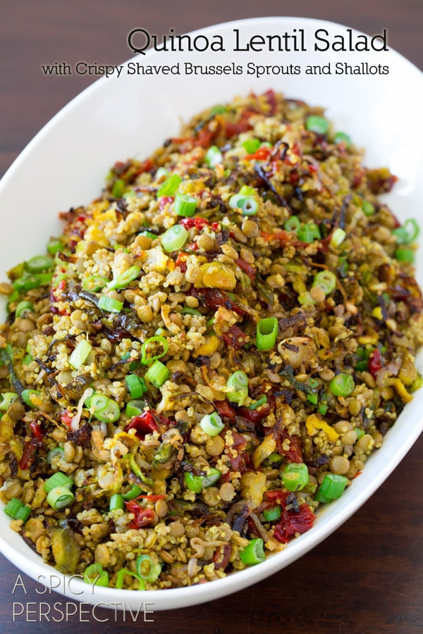 Lentil Quinoa Salad
 Quinoa Lentil Salad with Roasted Brussel Sprouts DeLallo