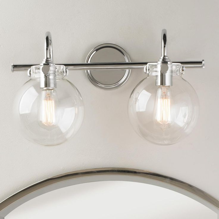 Light Fixture For Bathroom Vanity
 Retro Glass Globe Bath Light 2 Light