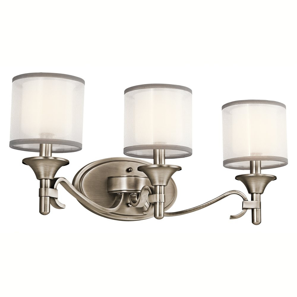 Light Fixture For Bathroom Vanity
 Kichler MIZ Lacey Bath 3 Light Mission Bronze