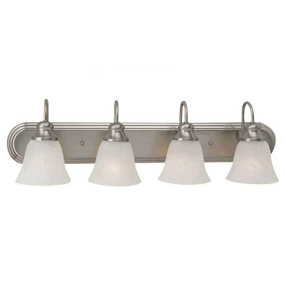 Light Fixture For Bathroom Vanity
 Sea Gull Lighting Windgate 4 Light Brushed Nickel Vanity