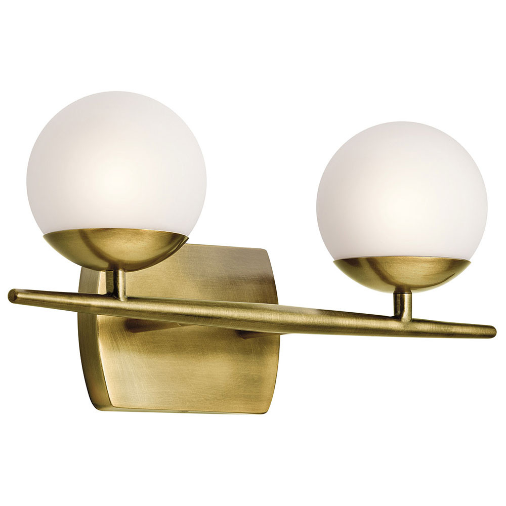 Light Fixture For Bathroom Vanity
 Kichler NBR Jasper Modern Natural Brass Halogen 2