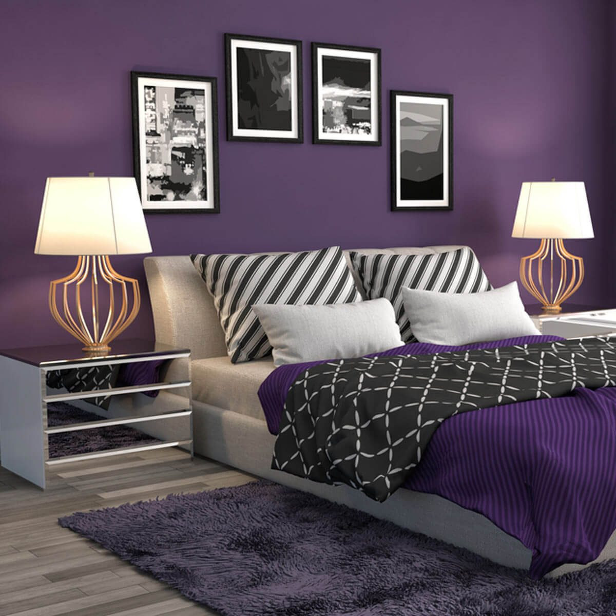 Light Purple Bedroom
 10 Ideas to Use Pantone s Ultra Violet 2018 Color of the