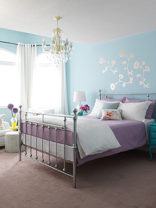 Light Purple Bedroom
 Cottage Blue Designs Blue and Purple Rooms why not