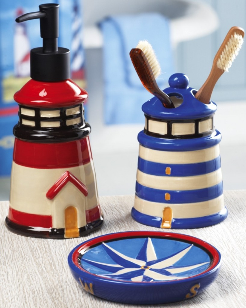 Lighthouses Bathroom Accessories
 Lighthouse Nautical Bath Accessory Set – Gad s Matrix