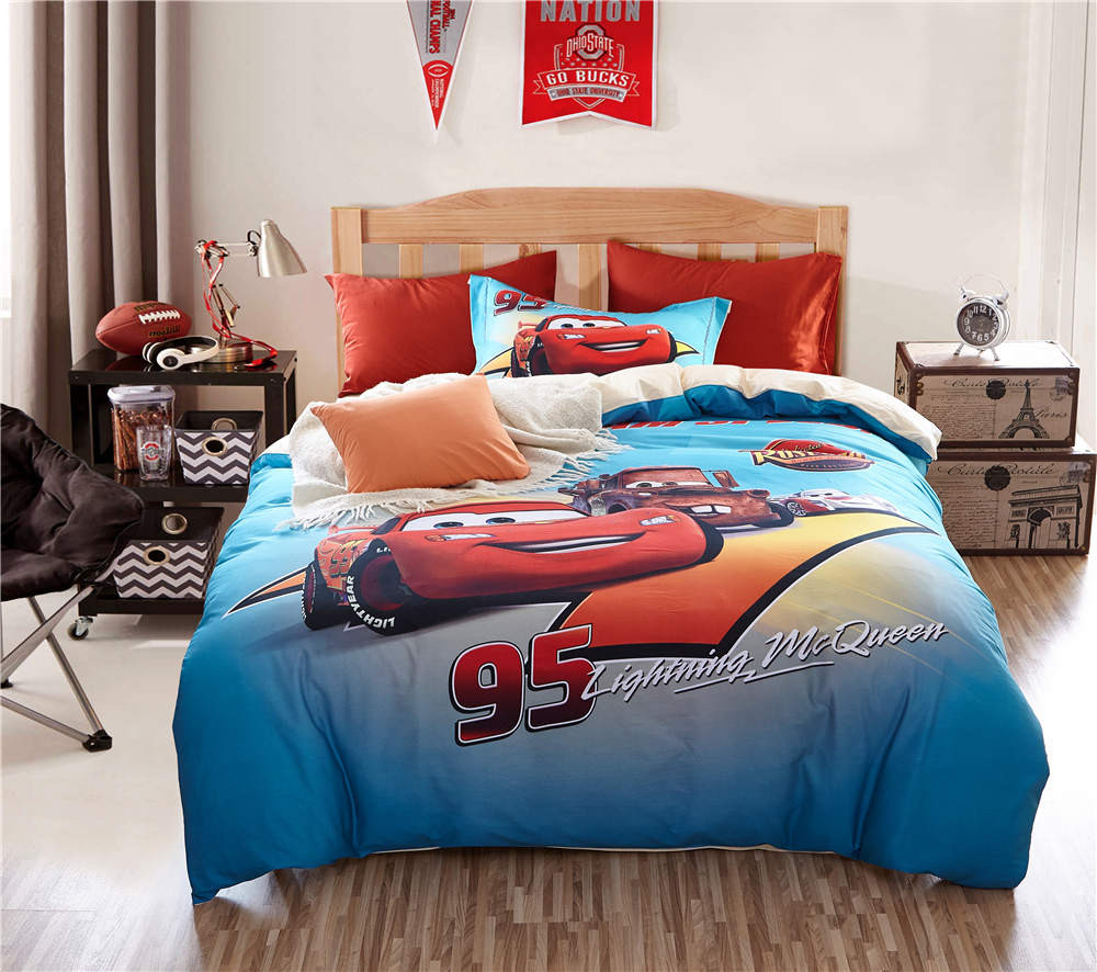 Lightning Mcqueen Bedroom Sets
 Lightning McQueen Cars 3D Printed Bedding Sets Egyptian