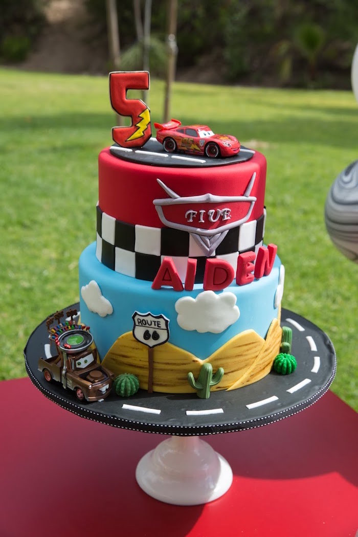 Lightning Mcqueen Birthday Party
 Kara s Party Ideas Lightning McQueen Ka Chow Birthday