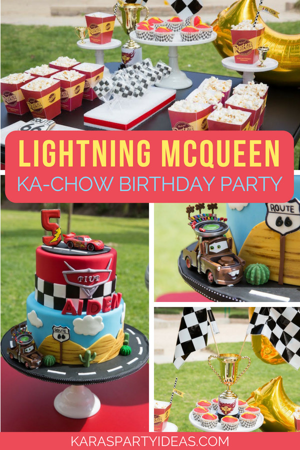 Lightning Mcqueen Birthday Party
 Kara s Party Ideas Lightning McQueen Ka Chow Birthday