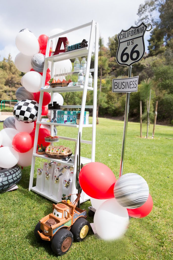 Lightning Mcqueen Birthday Party
 Kara s Party Ideas Lightning McQueen Ka Chow Birthday