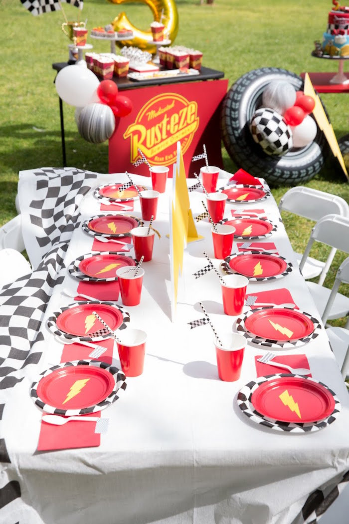 Lightning Mcqueen Birthday Party
 Kara s Party Ideas Lightning McQueen Ka Chow Birthday