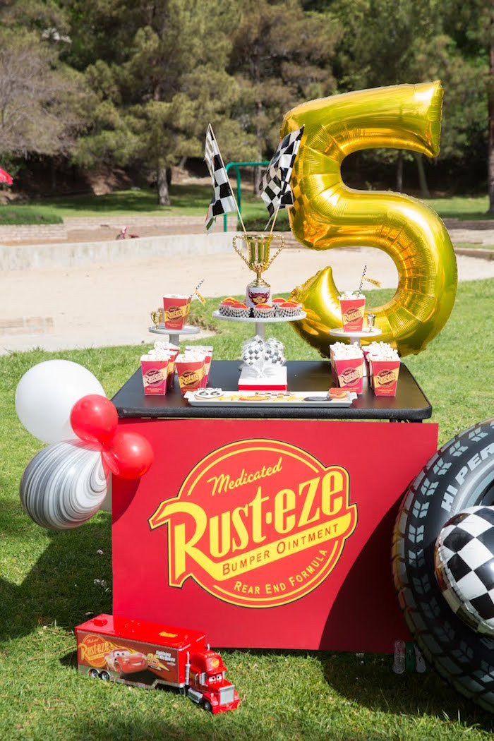 Lightning Mcqueen Birthday Party
 Kara s Party Ideas Lightning McQueen Ka Chow Birthday