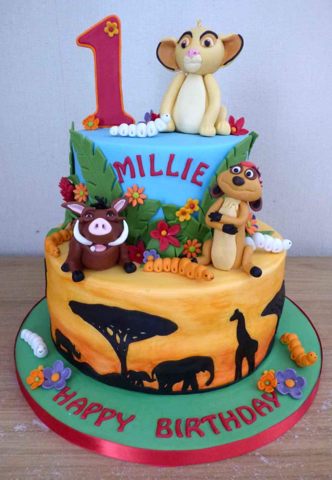 Lion King Birthday Cake
 Lion King Inspired 2 Tier Birthday Cake Susie s Cakes