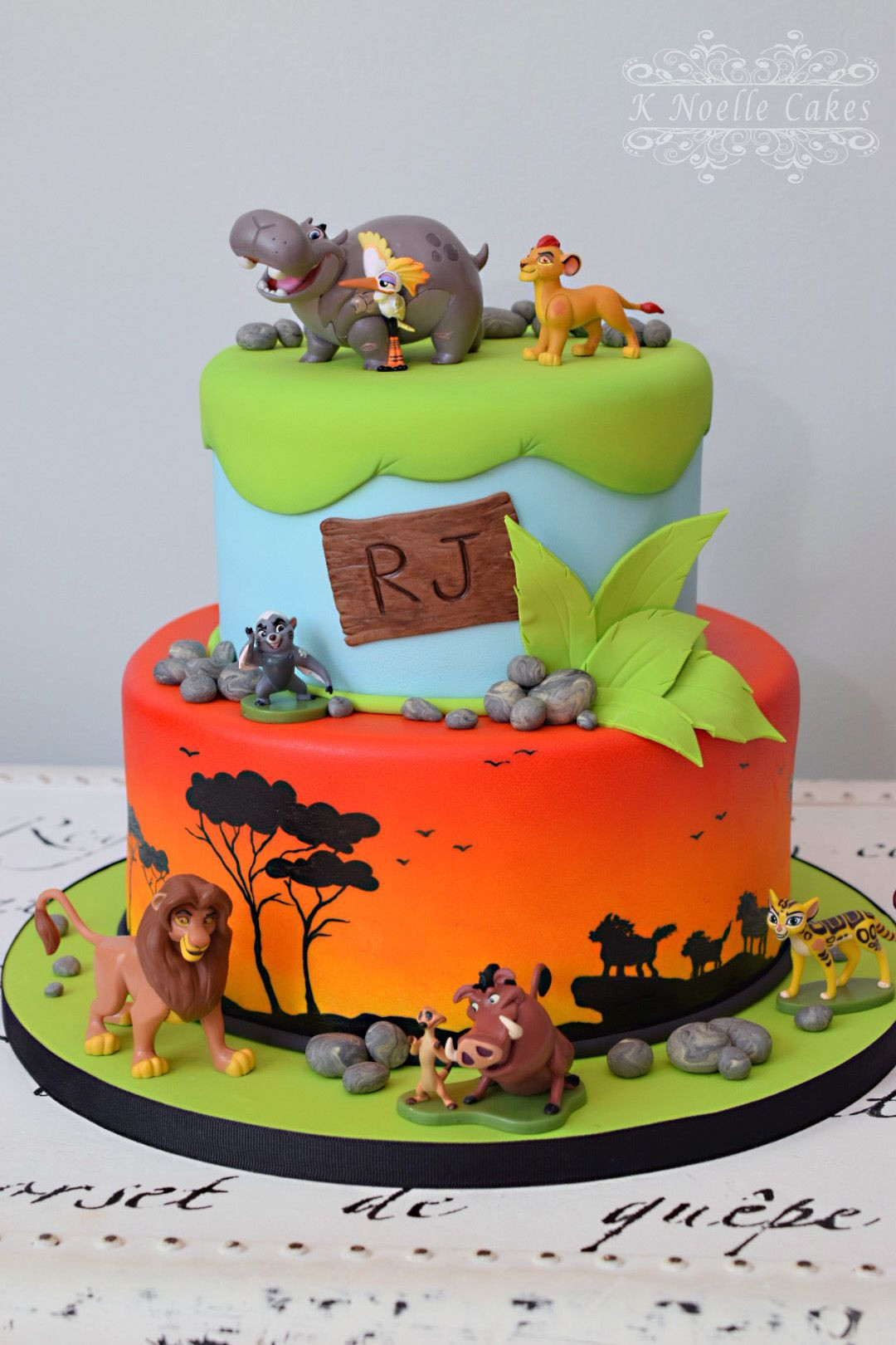 Lion King Birthday Cake
 Lion Guard Lion King theme cake by K Noelle Cakes