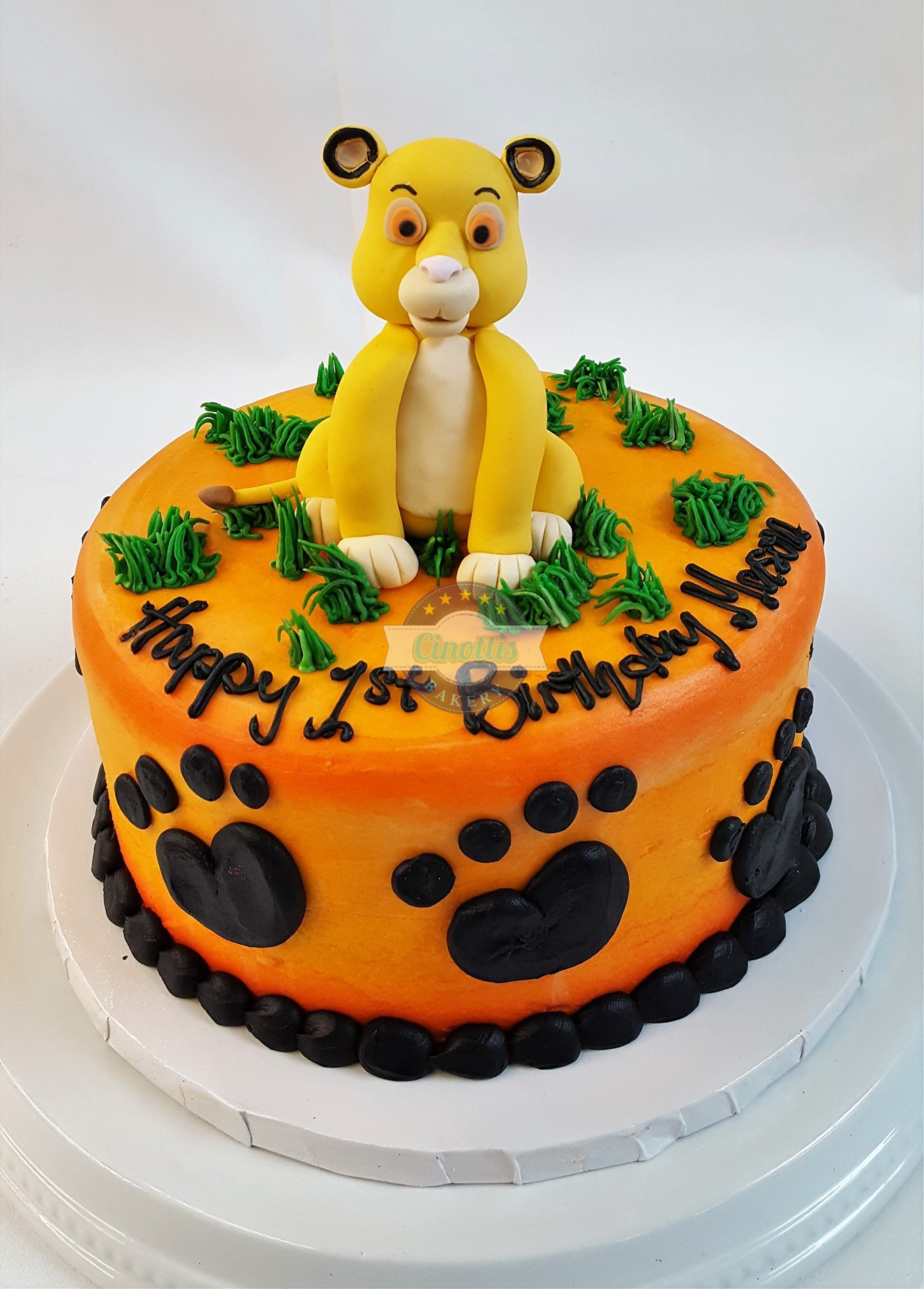 Lion King Birthday Cake
 Cakes and Cupcakes Cinotti s Bakery