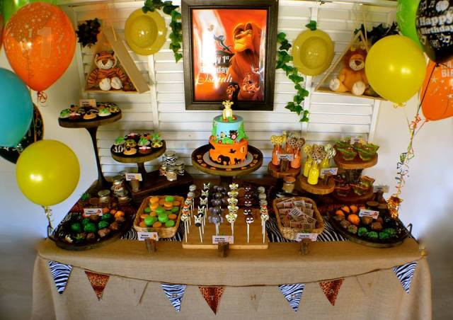 Lion King Birthday Party Ideas
 Disney Lion King First Birthday – Little Wish Parties