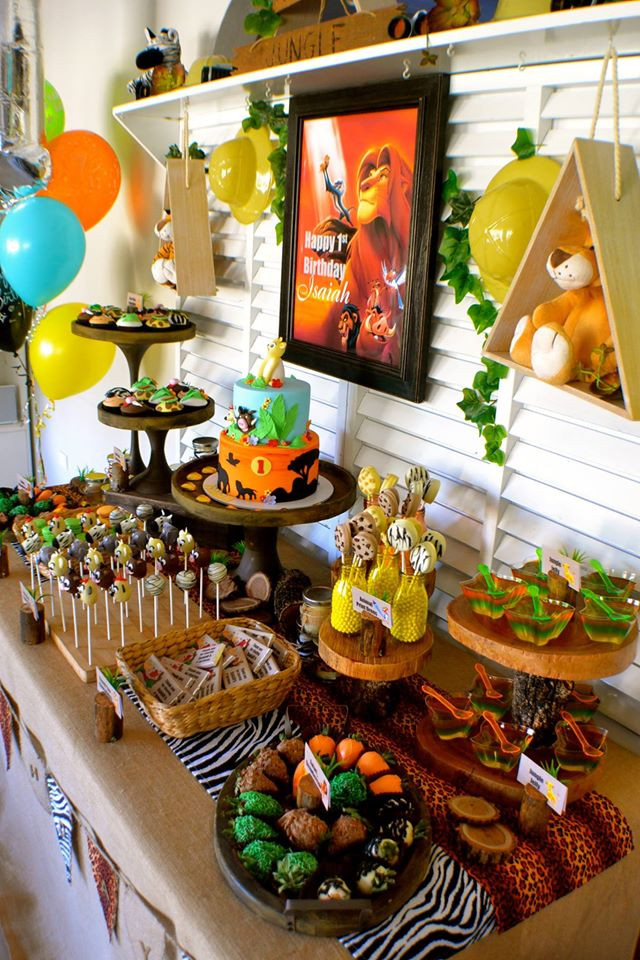 Lion King Birthday Party
 Disney Lion King First Birthday – Little Wish Parties