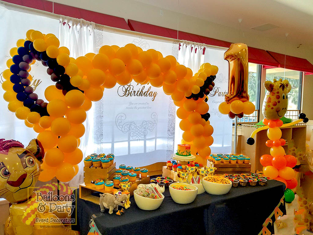 Lion King Birthday Party
 1st Birthday Lion King Theme Balloons & Party Decorations