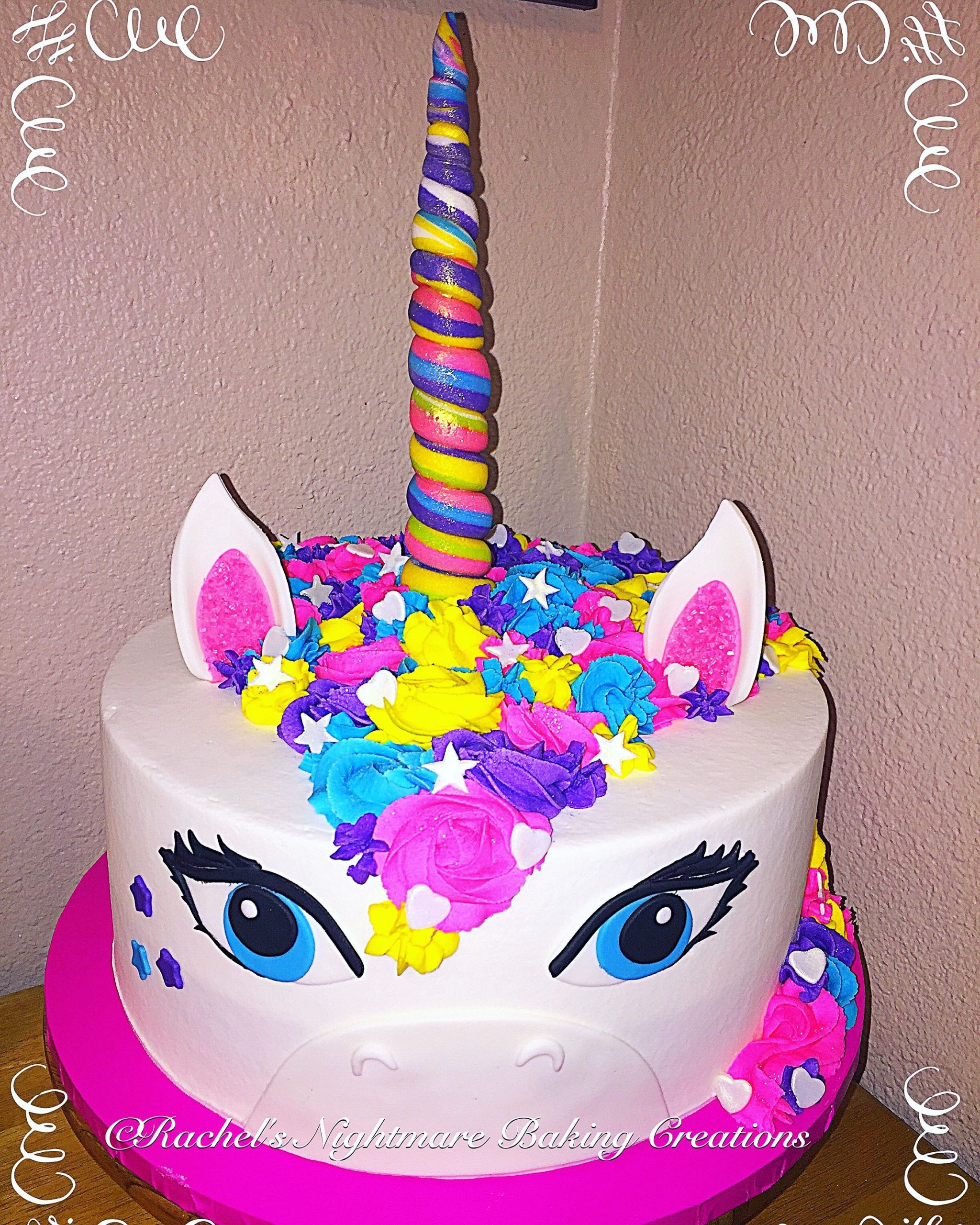 Lisa Frank Birthday Party Ideas
 Lisa Frank inspired Unicorn Cake I want this for MY