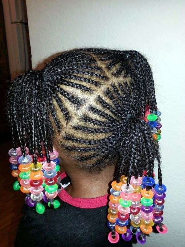 Little Black Girl Braid Hairstyles With Beads
 Braids for Kids Black Girls Braided Hairstyle Ideas in