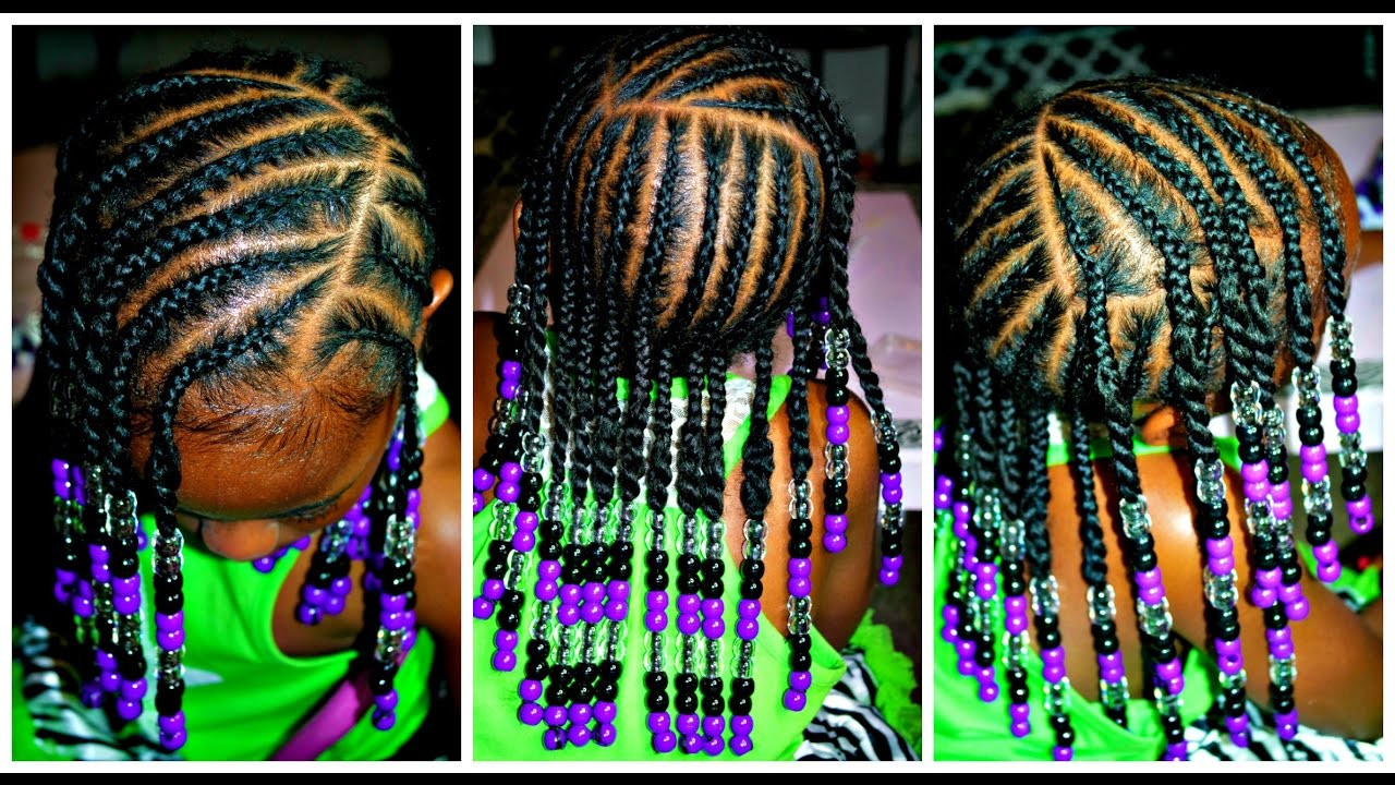 Little Black Girl Braid Hairstyles With Beads
 Little Girls Natural Hair Braids & Beads